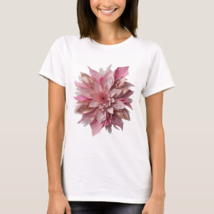 Camiseta Diseño personalizado Modern Silver FLOWER POWER