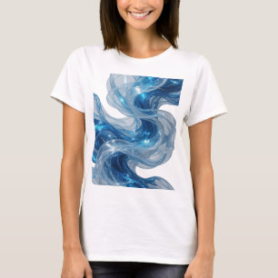 Camiseta Diseño personalizado OLAS Y ESTRELLAS AZULES de pl
