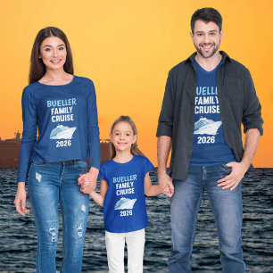 Camiseta Diseño personalizado para grupo familiar en crucer