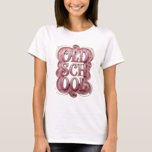 Camiseta Diseño personalizado Rosa Intenso OLD SCHOOL