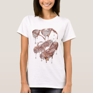 Camiseta Diseño personalizado ROSE GOLD GLAMOUR plata con f