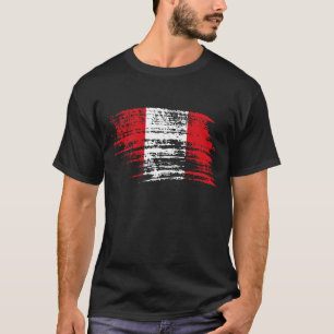 Camiseta Diseño peruano fresco de la bandera