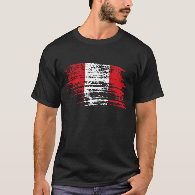 Camiseta Diseño peruano fresco de la bandera (Anverso)