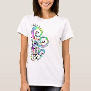 Camiseta Diseño pintado de mano cardíaca espiral 1