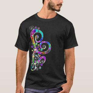 Camiseta Diseño pintado de mano cardíaca espiral 2