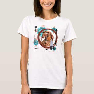 Camiseta Diseño pintado del viento del sudoeste del caballo