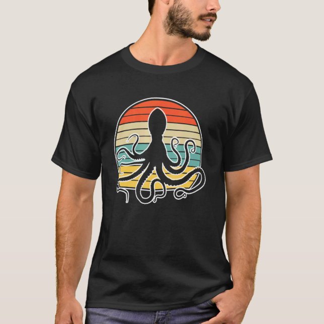 Camiseta Diseño pirata del Octopus retro (Anverso)