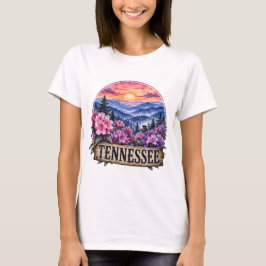 Camiseta Diseño PNG Floral del Estado de Tennessee