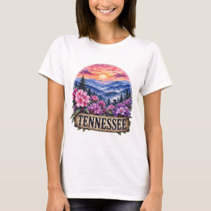 Camiseta Diseño PNG Floral del Estado de Tennessee