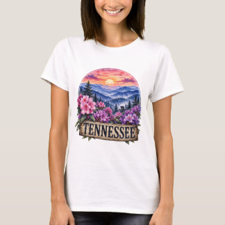 Camiseta Diseño PNG Floral del Estado de Tennessee