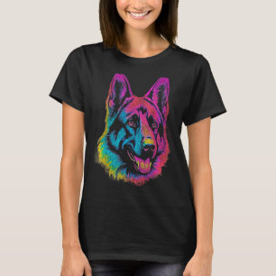 Camiseta Diseño Pop Art de Pastor Alemán