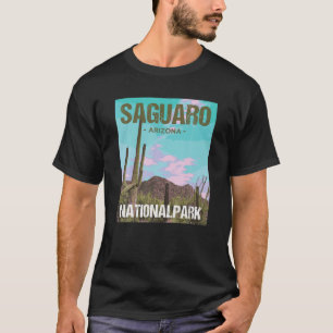 Camiseta Diseño Poster del Parque Nacional de Saguaro, Ariz