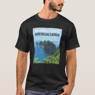 Camiseta Diseño Poster Del Parque Nacional De Samoa America