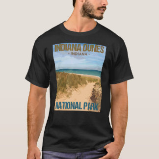 Camiseta Diseño Poster del Parque Nacional Indiana Dunes