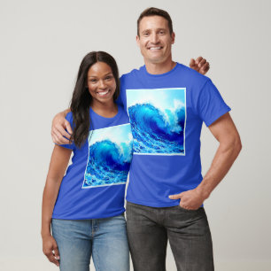 Camiseta Diseño potente de la ola oceánica