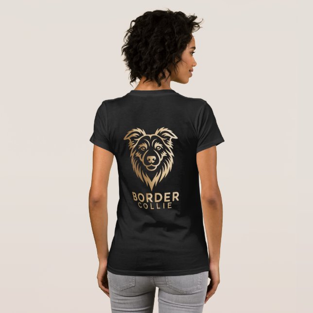 Camiseta Diseño Premium de Border en Dorado (Reverso completo)