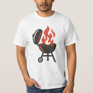 Camiseta Diseño principal de parrillada de llamas BBQ