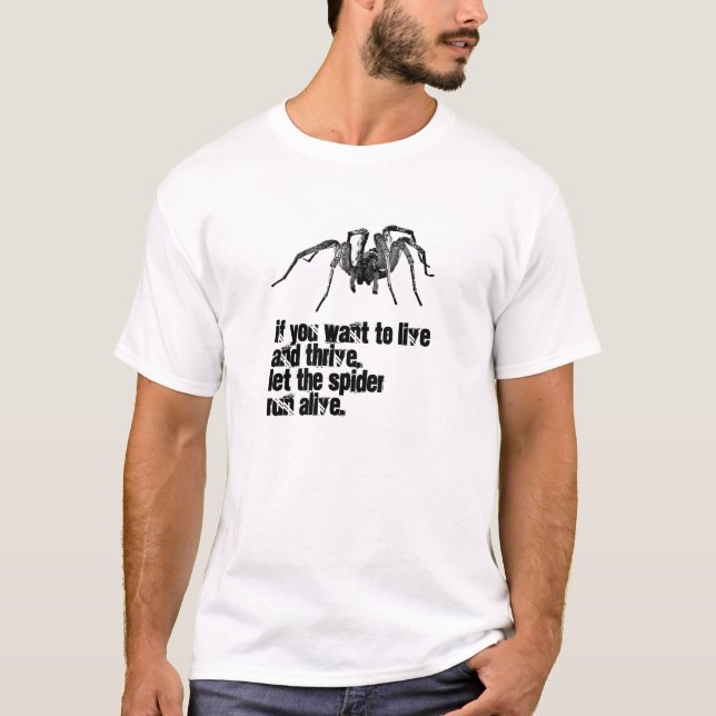 Camiseta Diseño proverbio de comillas de araña (Anverso)