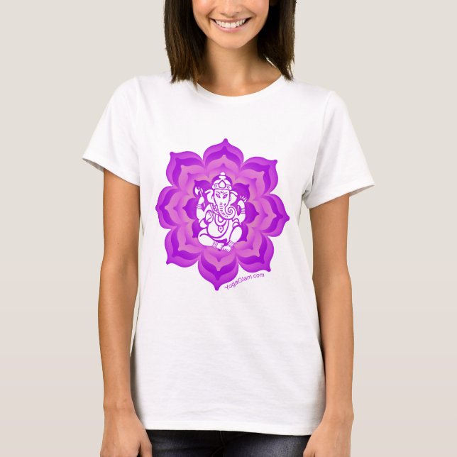 Camiseta Diseño púrpura de Ganesh (Anverso)