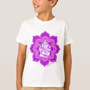 Camiseta Diseño púrpura de Ganesh