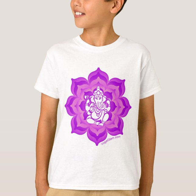 Camiseta Diseño púrpura de Ganesh (Anverso)