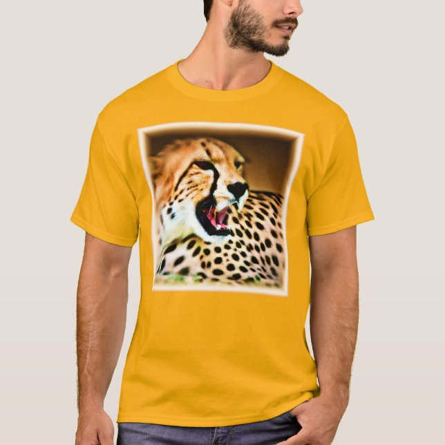 Camiseta "Diseño quetah feroz y feroz". ¡Hazte con una en Z (Anverso)