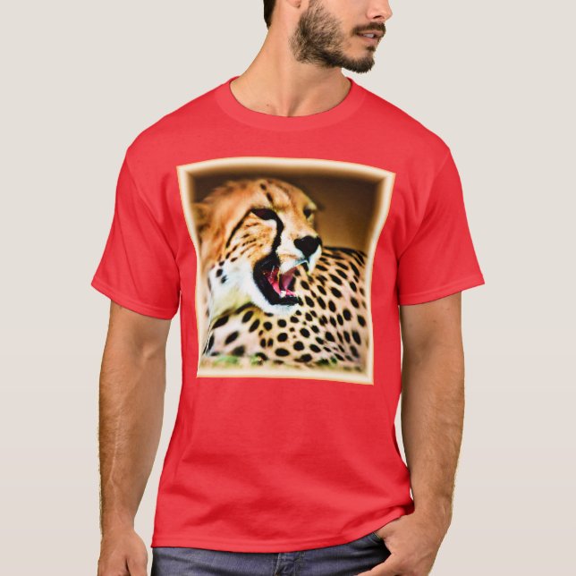 Camiseta "Diseño quetah feroz y feroz". ¡Hazte con una en Z (Anverso)