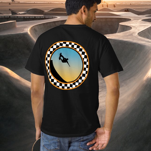 Camiseta Diseño Redondo a Cuadros de Skateboarding (Subido por el creador)