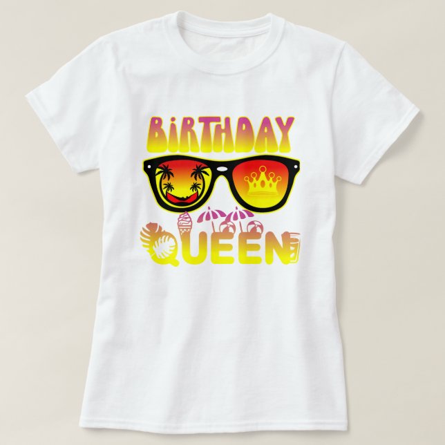 Camiseta Diseño Reina de cumpleaños (Diseño del anverso)