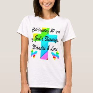 CAMISETA DISEÑO RELIGIOSO PERSONALIZADO 80º CUMPLEAÑOS
