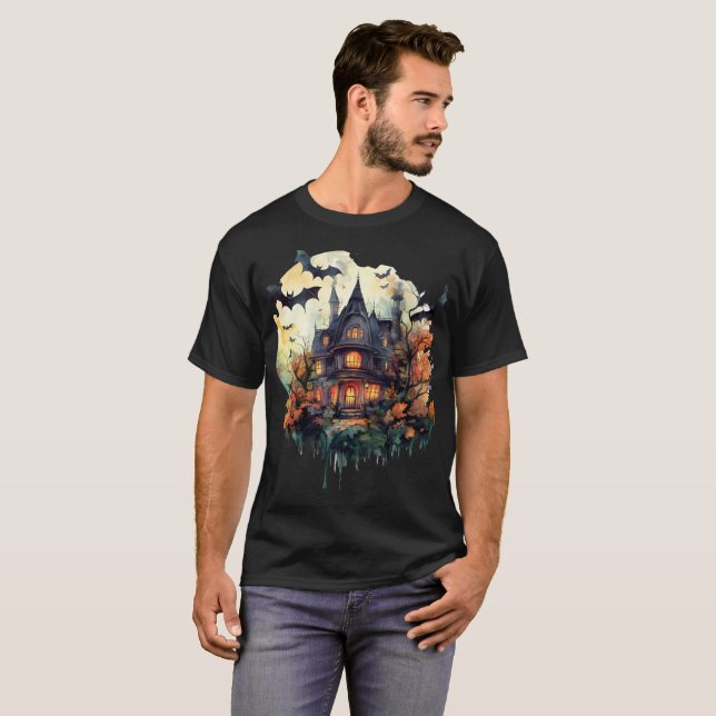 Camiseta Diseño residencial fantasmal (Anverso completo)