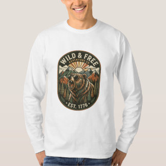 Camiseta Diseño Retro Camping Senderismo Amante de la Natur