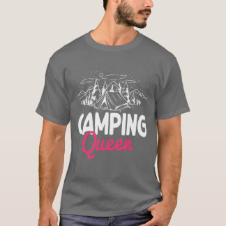 Camiseta Diseño retro coincidente de reina de camping diver