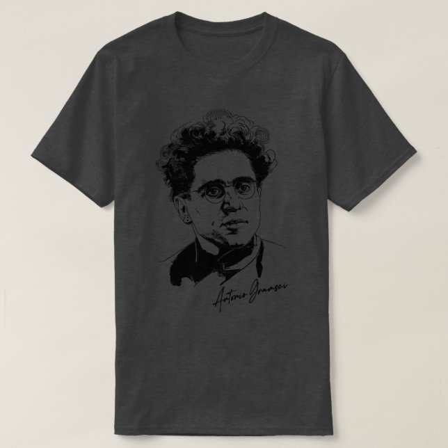 Camiseta Diseño retro de Antonio Gramsci (Diseño del anverso)