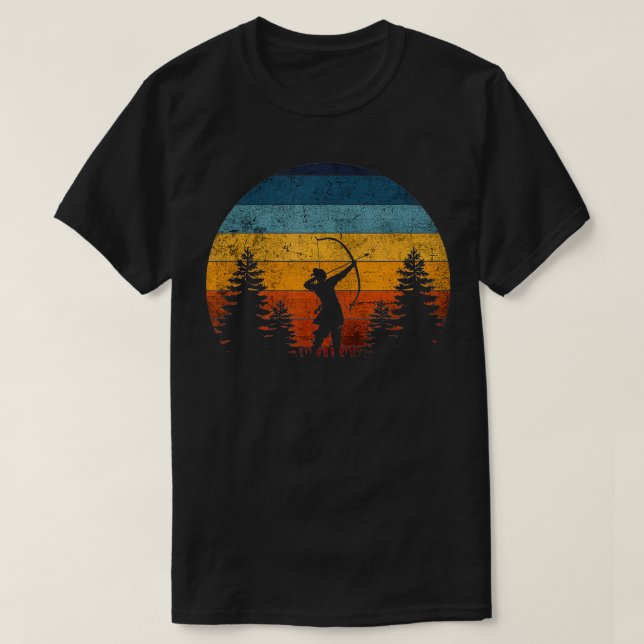 Camiseta Diseño retro de arcos de tiro con arco Bow (Diseño del anverso)