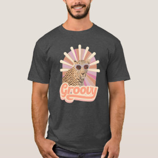 Camiseta Diseño retro de arte pop moderno de leopardo genia