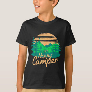 Camiseta Diseño retro de aventura al aire libre de campista
