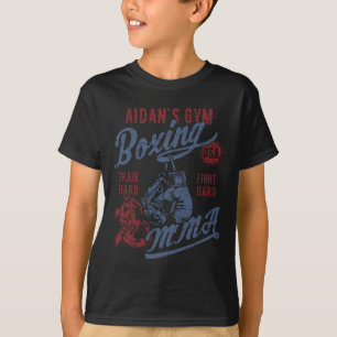 Camiseta Diseño retro de boxeo gay de Aidan para el nombre 