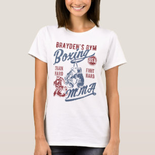 Camiseta Diseño Retro de Brayden's Gym Boxing Mma para el N
