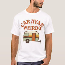Diseño Retro de Camping Caravana Raro