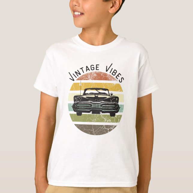 Camiseta diseño retro de coches vintage (Anverso)