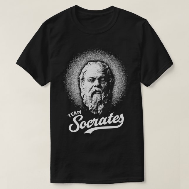 Camiseta Diseño retro de filosofía de Socrates de equipo (Diseño del anverso)