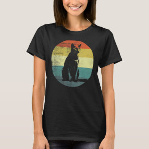 Camiseta Diseño Retro de Gato Azul Ruso