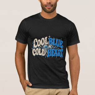 Camiseta Diseño Retro de Hielo Azul Frío Genial