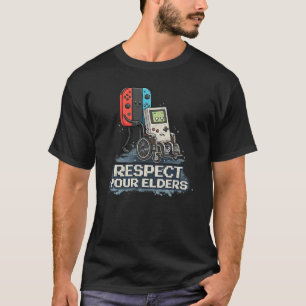 Camiseta Diseño Retro de Juegos Respecta a tus Mayores