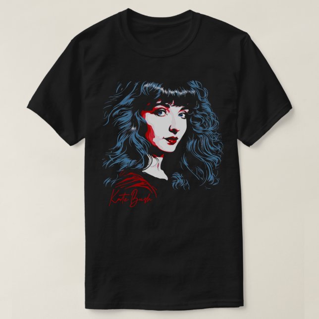 Camiseta Diseño retro de Kate Bush 80 (Diseño del anverso)