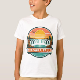 Camiseta diseño retro de las cataratas del niágara canadá 