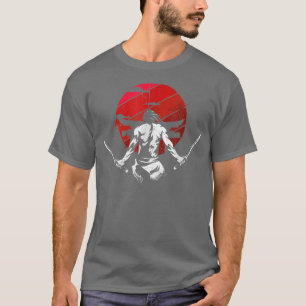 Camiseta Diseño retro de luchador de cosechas de arte japon