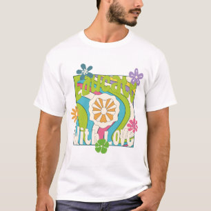 Camiseta Diseño Retro de Maestro Educar Con Amor