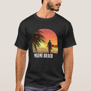 Camiseta Diseño retro de Miami Beach Fl 70